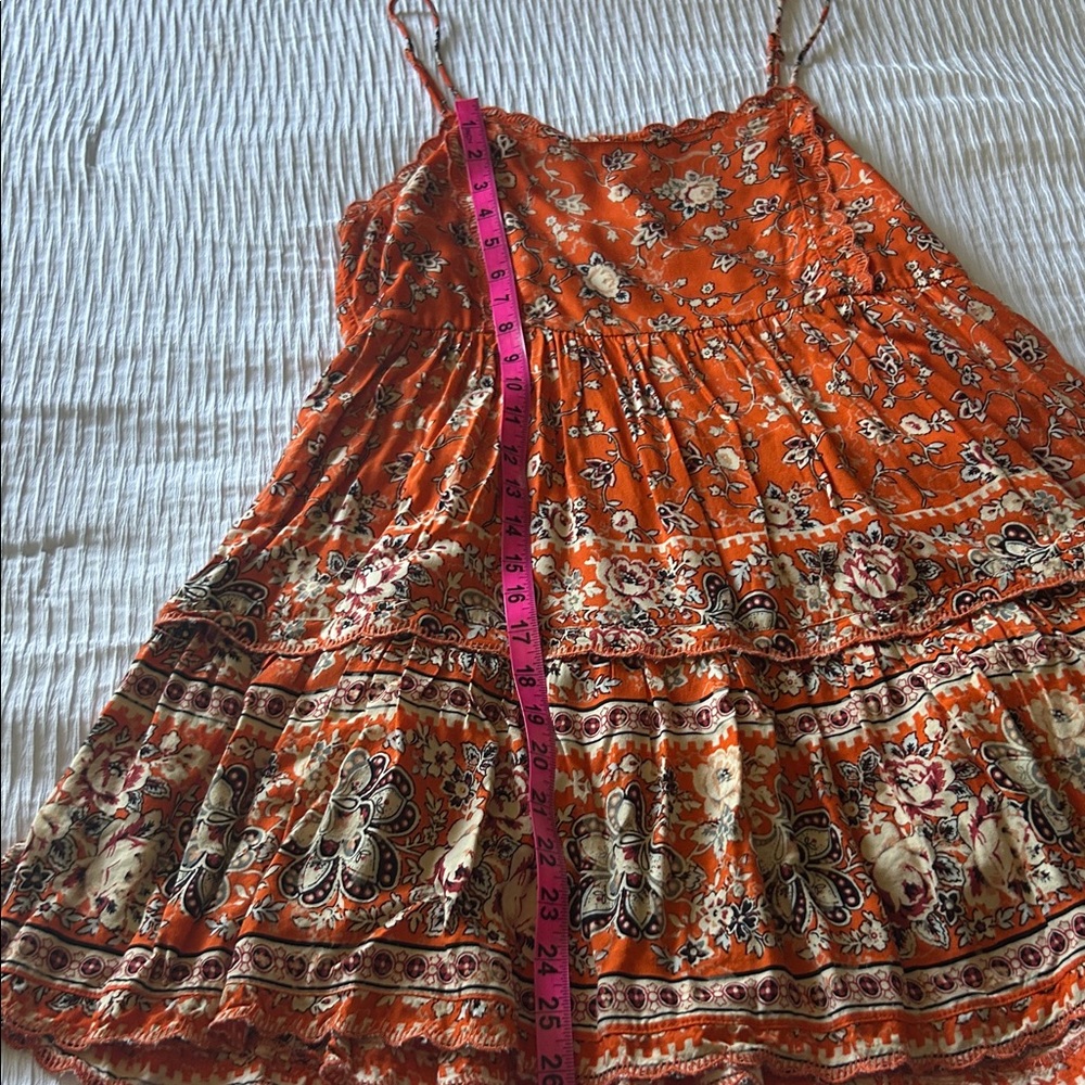 Urban Outfitters Orange Floral Mini Dress - Picture 9 of 10